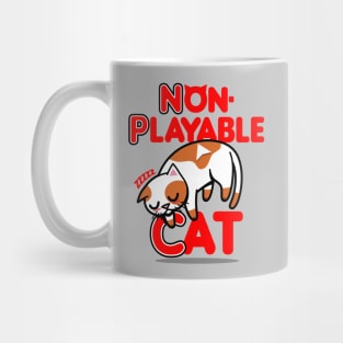 Cute Kawaii Funny NPC Meme Cat Gaming Inspired Gift For Gamers And Cat Lovers Mug